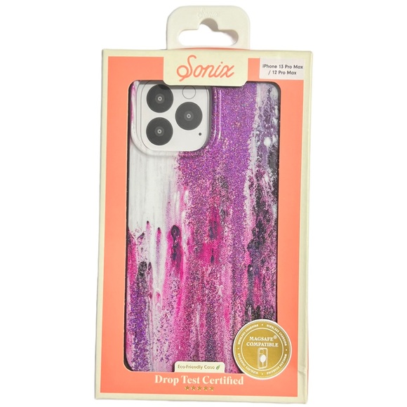 SONIX Purple Rain Marble Granite Glitter MagSafe iPhone 13 PRO MAX Hard Case - Picture 10 of 16